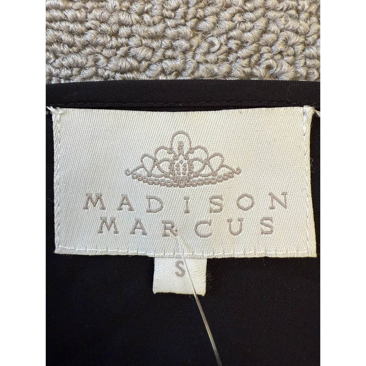 Madison Marcus Size Small Women's Black Embellished V-Neck Tank Top
