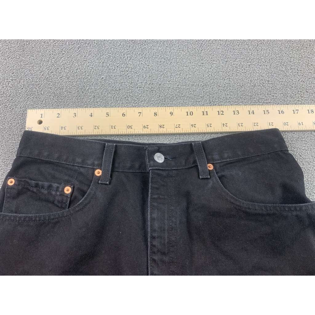 Levi's 505 Men's W34 L30 Black Denim Regular Fit Straight Jeans Denim Work Wear