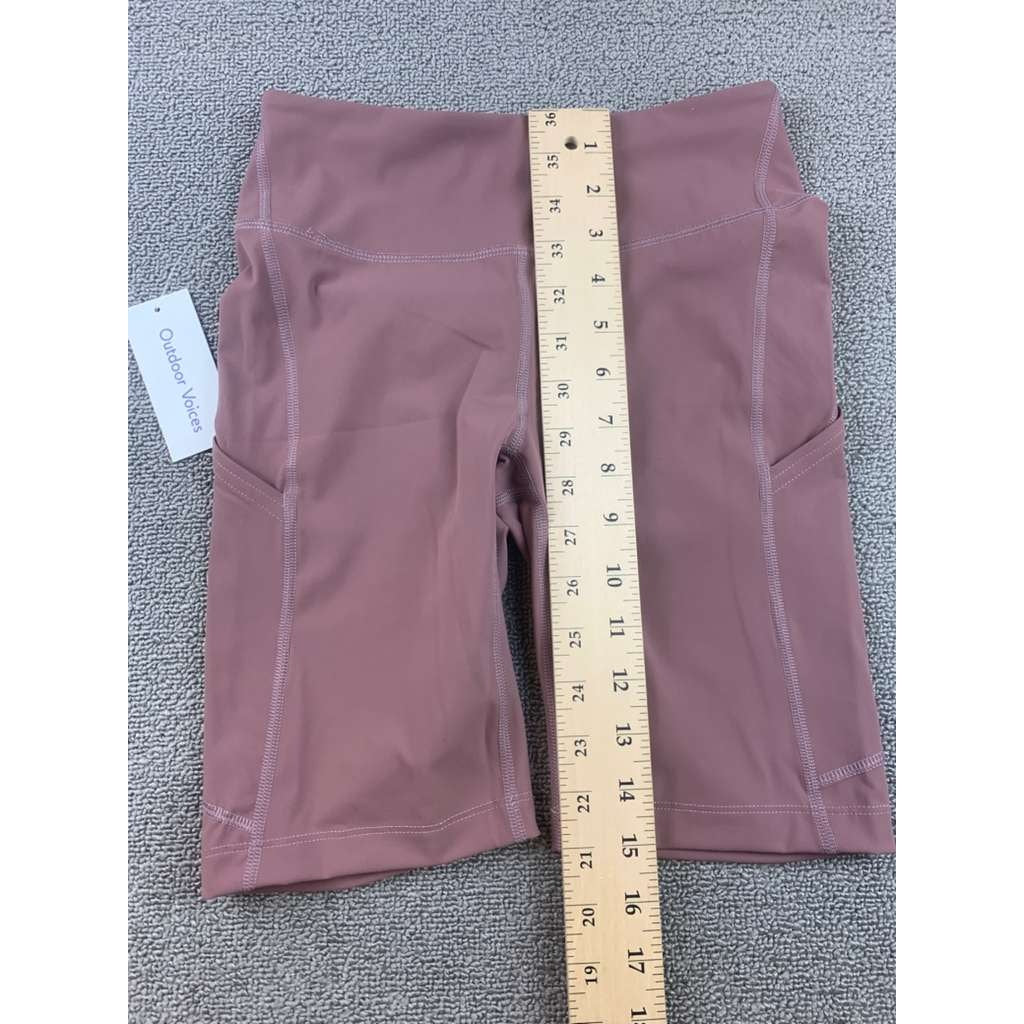 Outdoor Voices Women's Pink Biker Zoom 8" Short XS Deep Taupe Size XS NWT