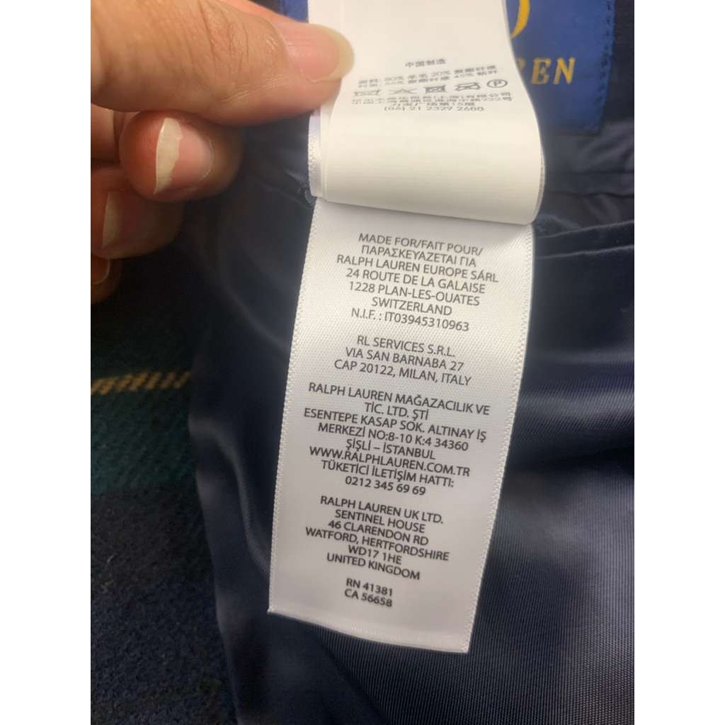 Polo Ralph Lauren Men 40R Tartan Plaid Wool Blend Blazer Sport Coat