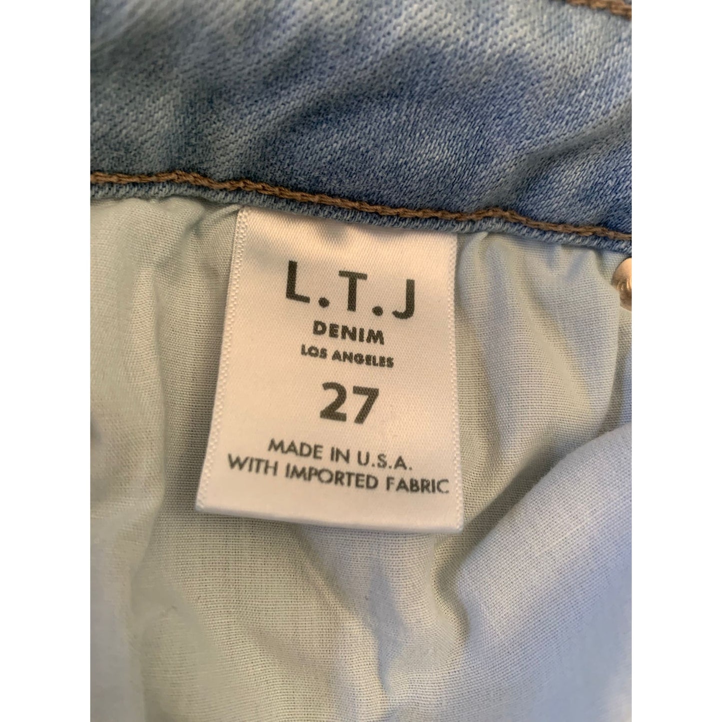 L.T.J. Letter to Juliet Denim Sicily Women's 27 Blue Jeans Raw Hem