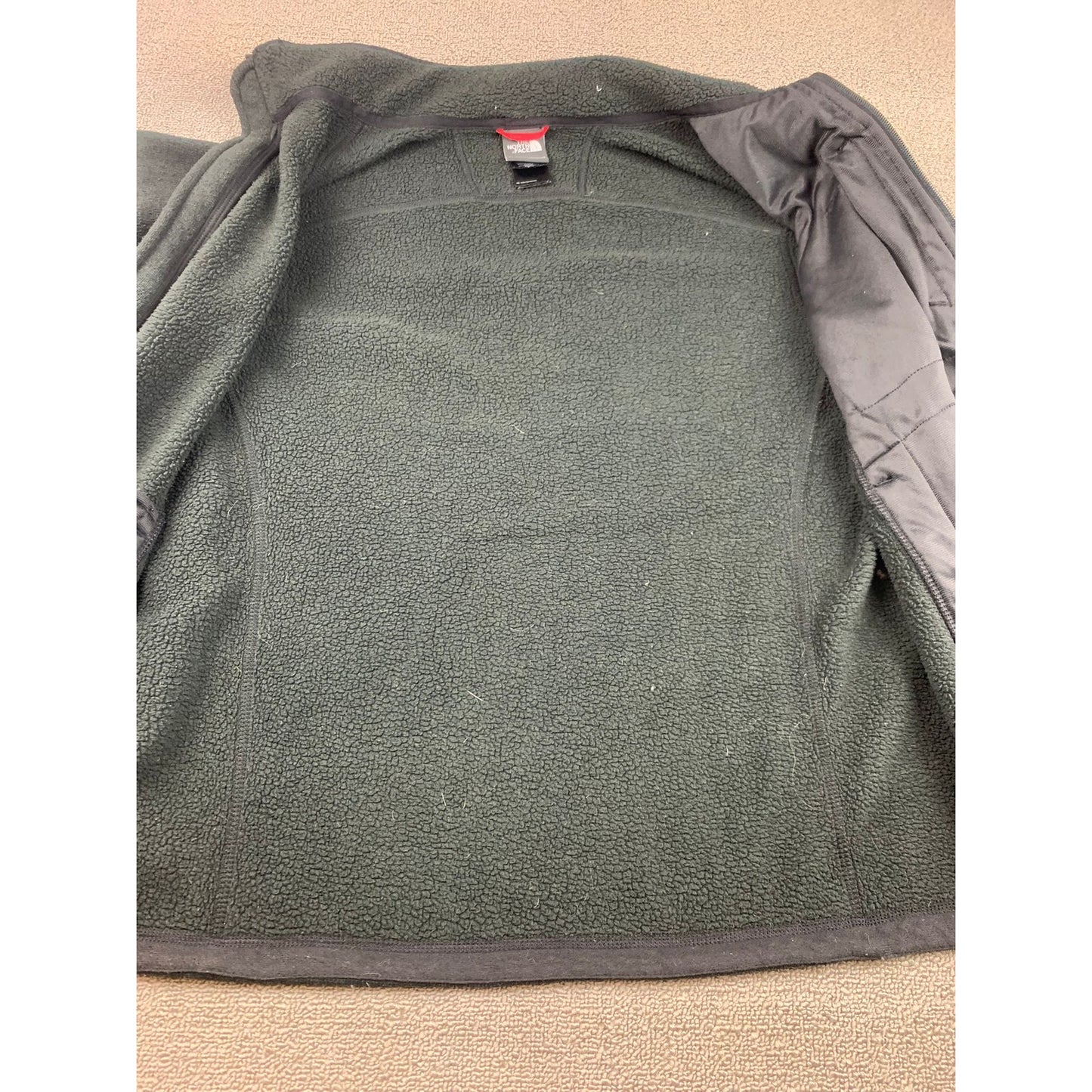 The North Face Men L Dark Green Midweight Full-Zip Fleece Jacket