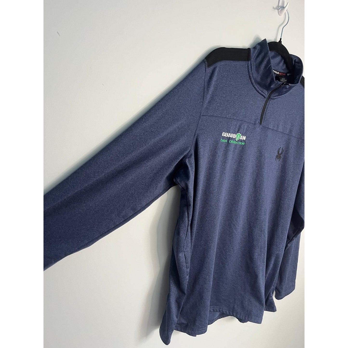 Spyder Active Quarter Zip Pullover Men XL Blue Stretch Performance Top