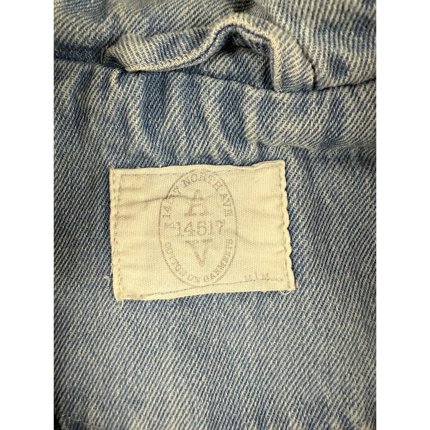 Cotton On Denim Anorak Men's Size Medium Light Wash Hooded DIY Heart Patch