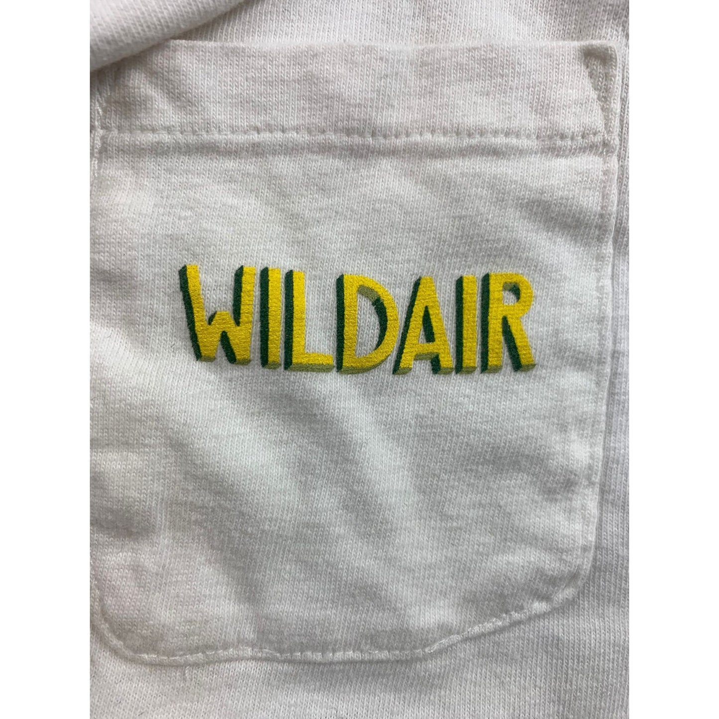 Left Field Woman Medium Sportswear Wild Air Crop Top Shirt White Pocket Tee