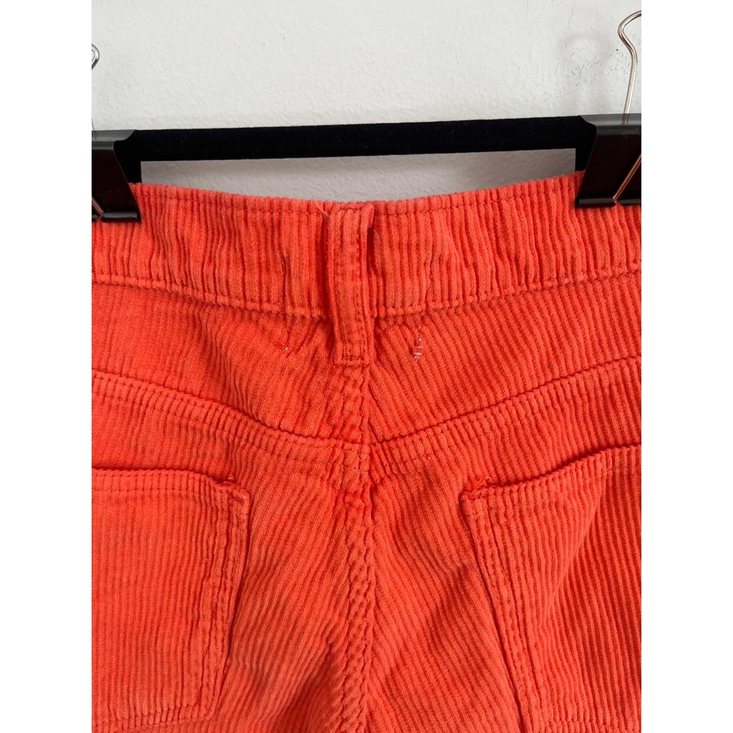 BDG Corduroy Shorts Women 27 Orange Raw Hem High Rise Urban Outfitters