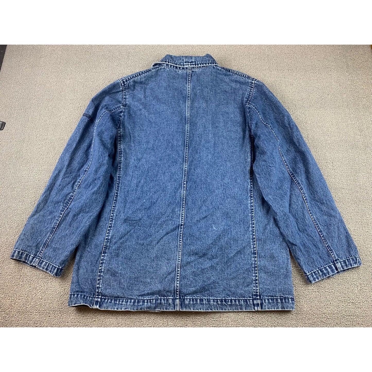 Vintage Lauren Jeans Co Ralph Women's Denim Peacoat Size Medium Made Hong Kong