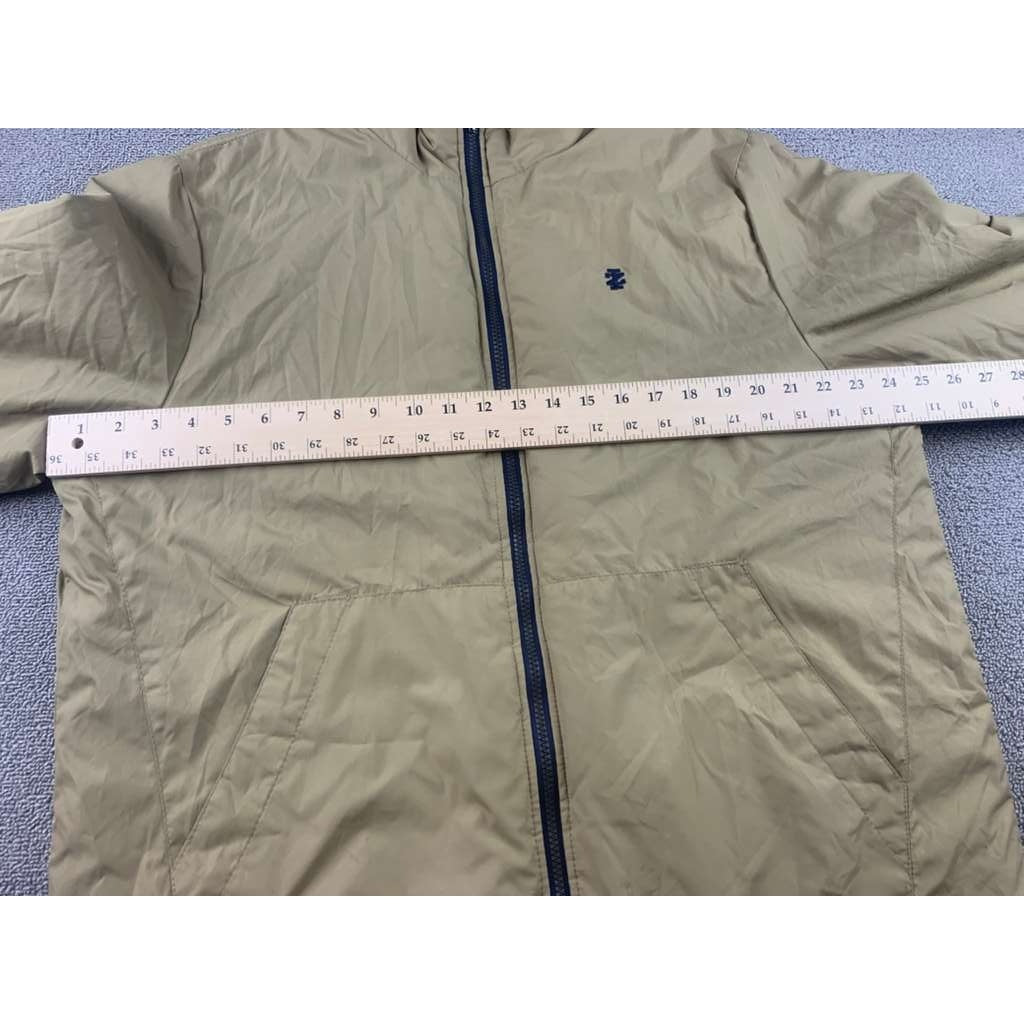 IZOD Jacket Men's XL Tan Quilted Lined Full Zip  Polyester Warm Winter Jacket