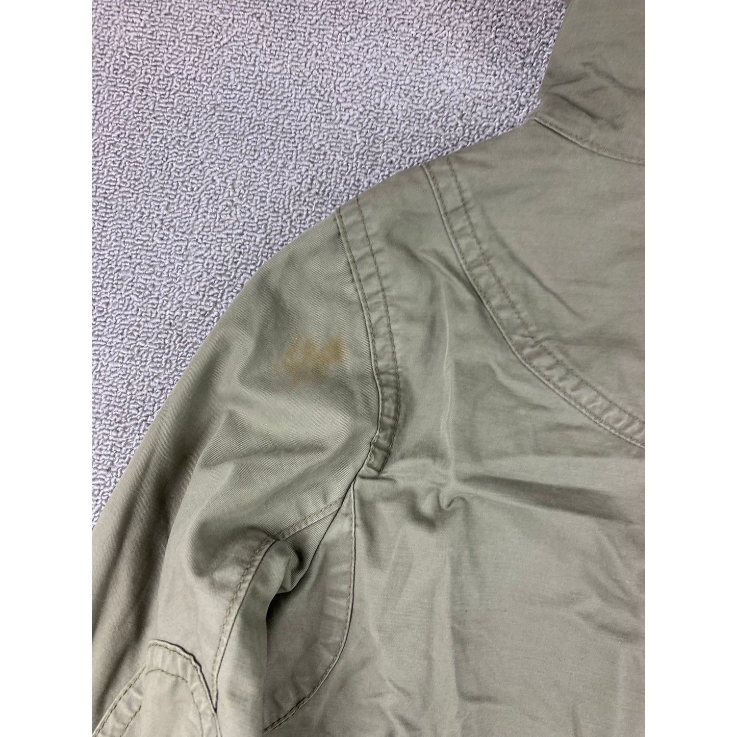 Gap Women’s Utility Field Jacket Sz M Hooded Full Zip Snap Draw String Waist
