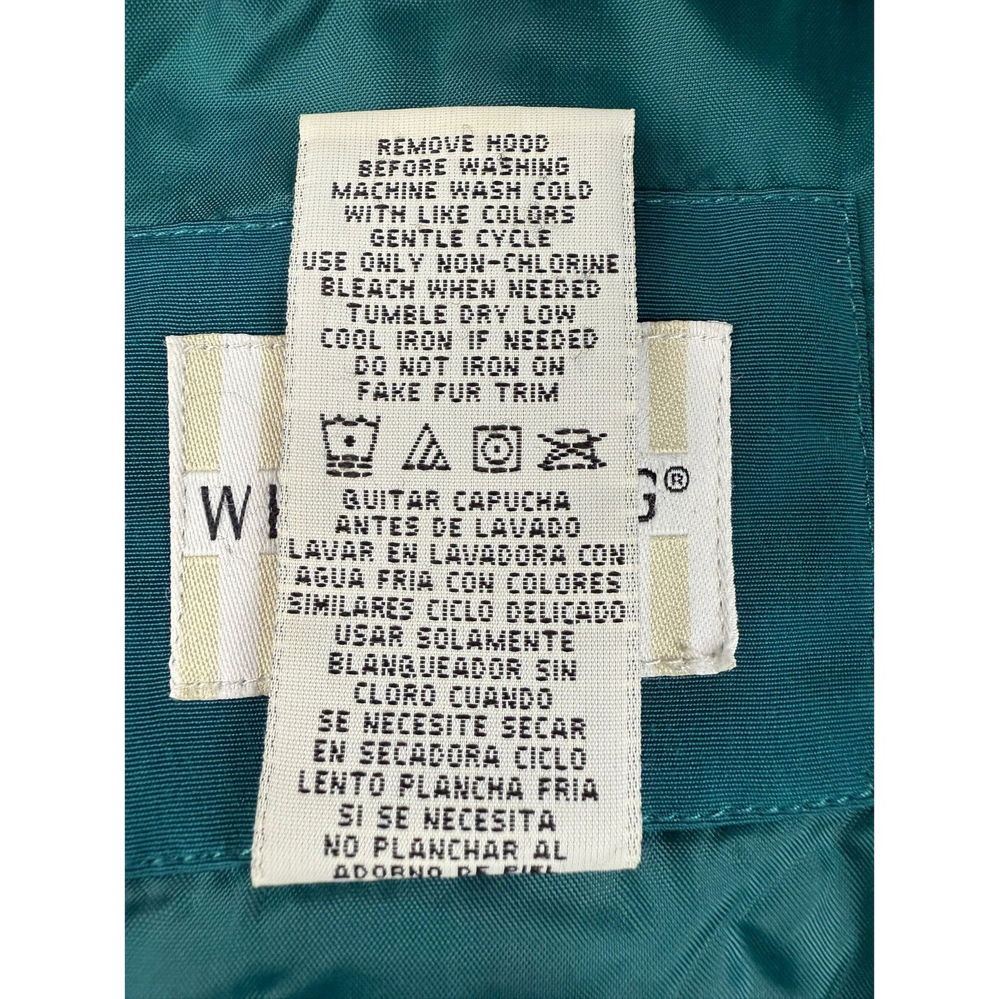 White Stag Women's Small Quilted Puffer Jacket With Faux Fur Trim Hood