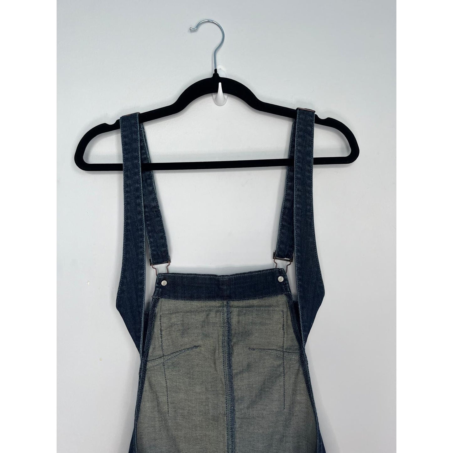 BlankNYC Denim Overalls Women 27 Blue Medium Wash Adjustable Straps Zippered Bib
