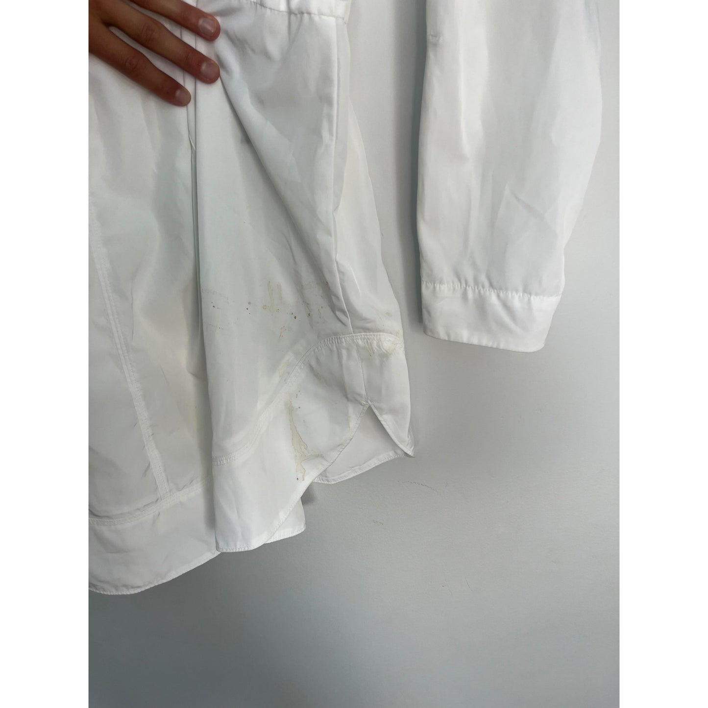 Athleta Lightweight Hooded Zip Jacket Women XS White Activewear Spring Coat