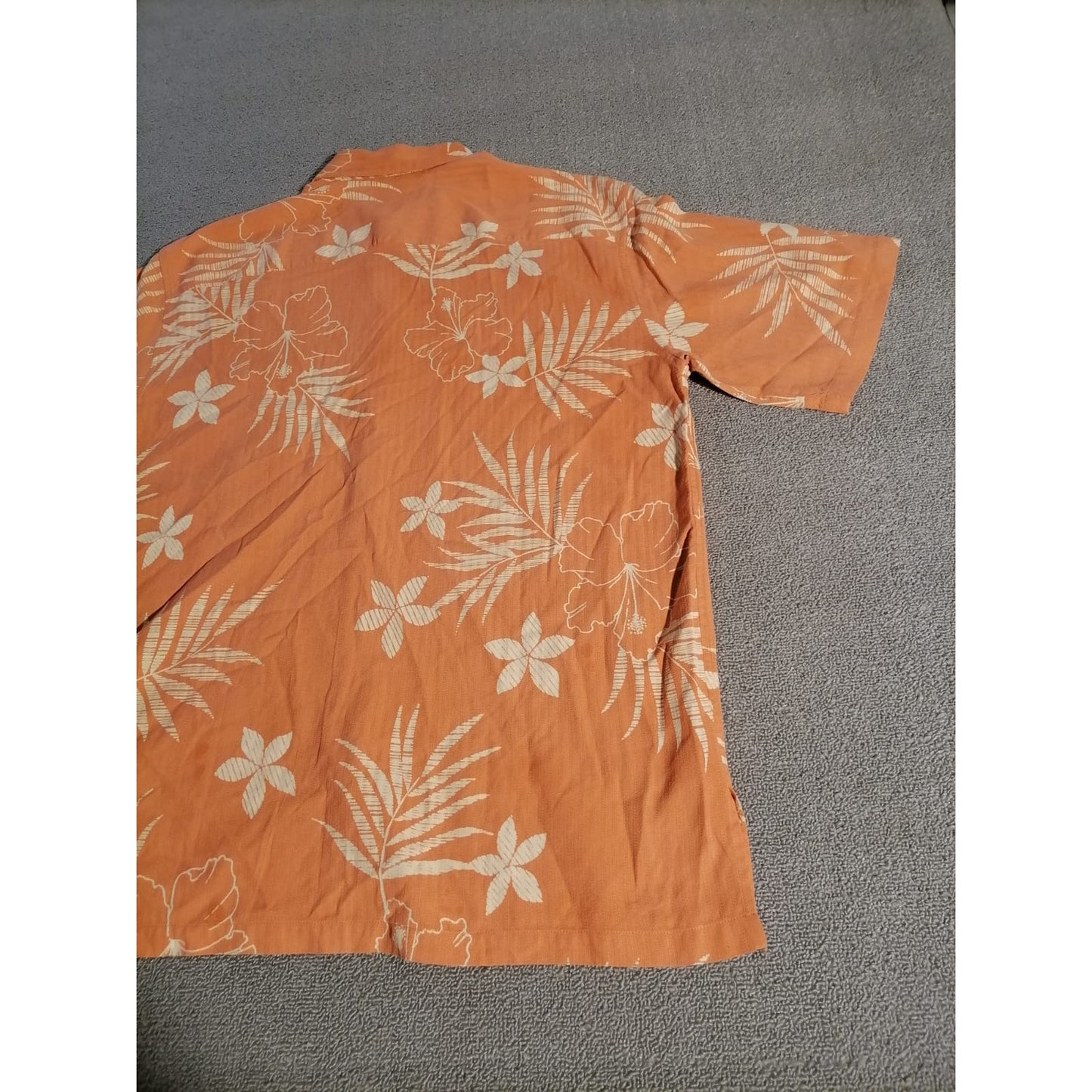 Tori Richard Honolulu Orange Floral Resort Shirt Men XL Silk