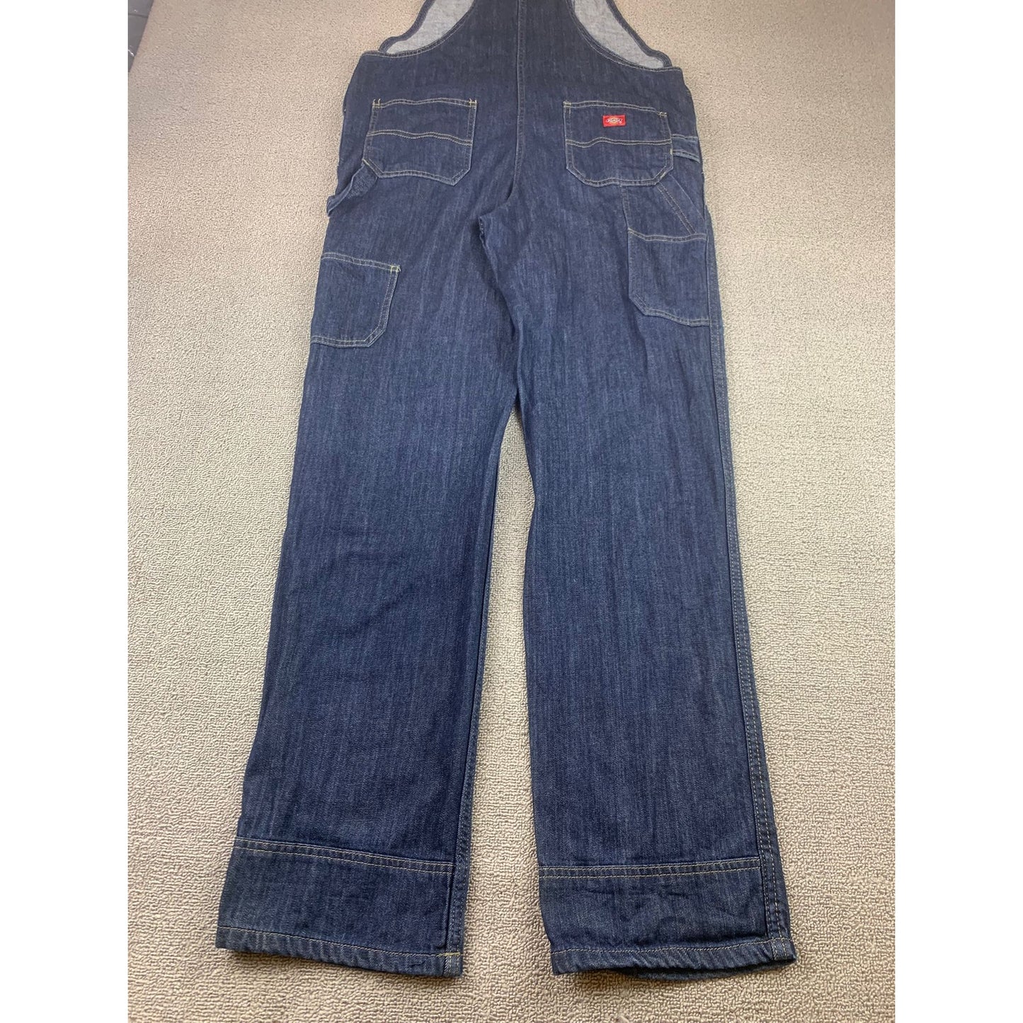 Dickies Overalls Women's Small Blue Relaxed Fit Straight Leg Carpenter Denim