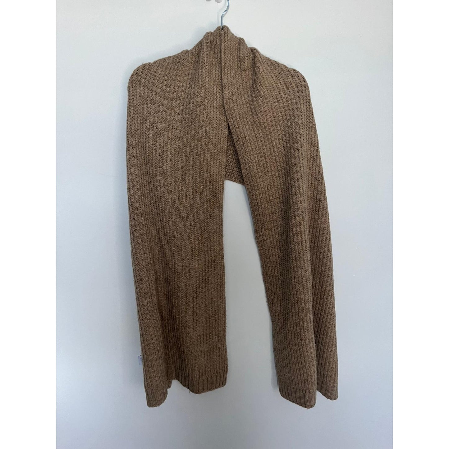 Splendid Cella Jane Ribbed Knit Scarf Women OS Taupe Cashmere Blend Cozy