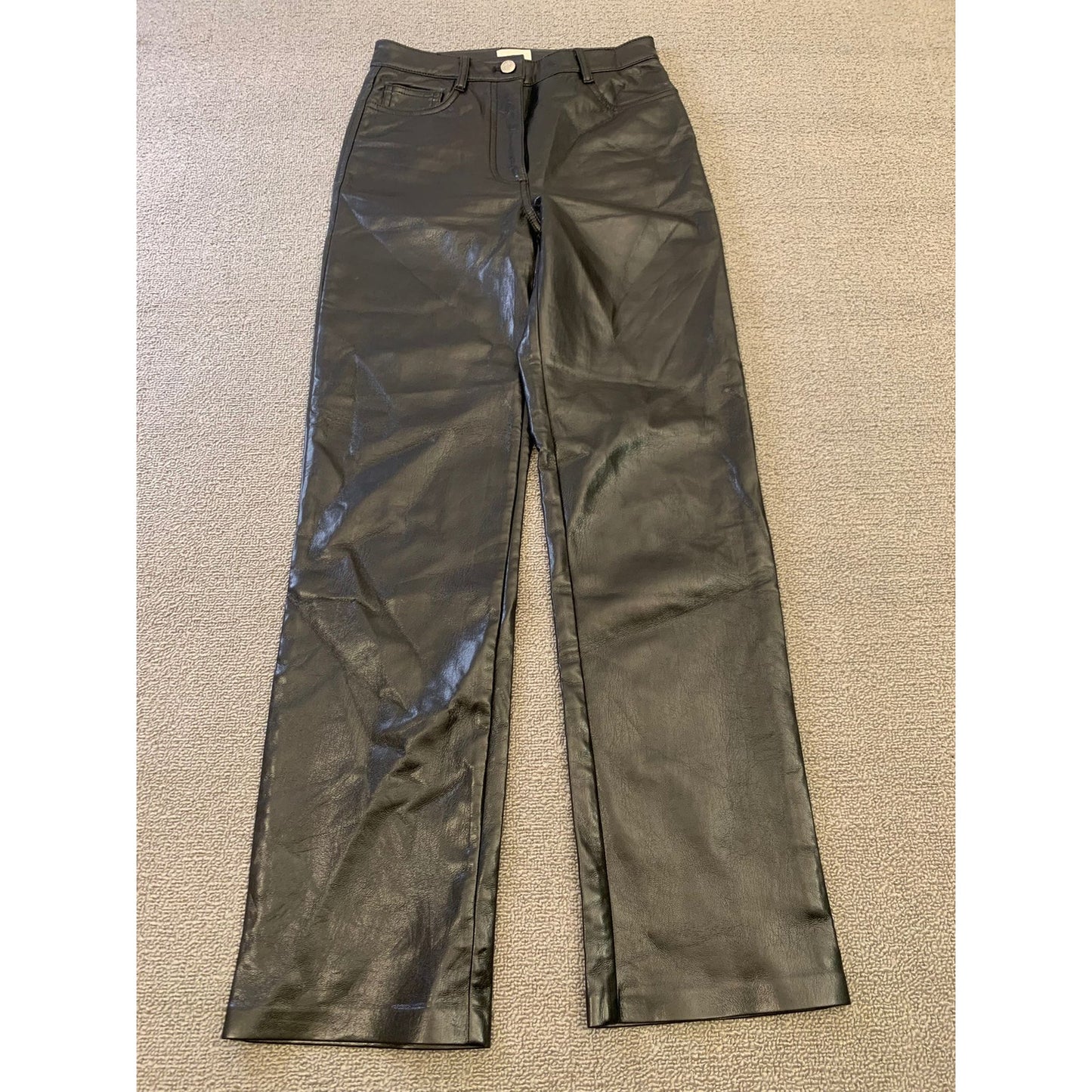 Aritzia Wilfred Women Size 0 Black Faux Leather Pants