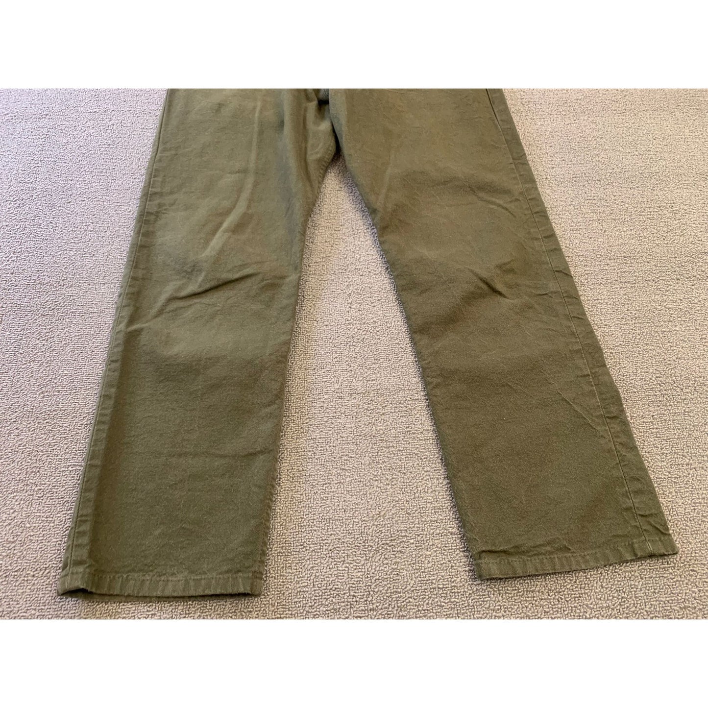 NAKED & FAMOUS Men's 32 Weird Guy Army Green Duck Selvedge Jeans
