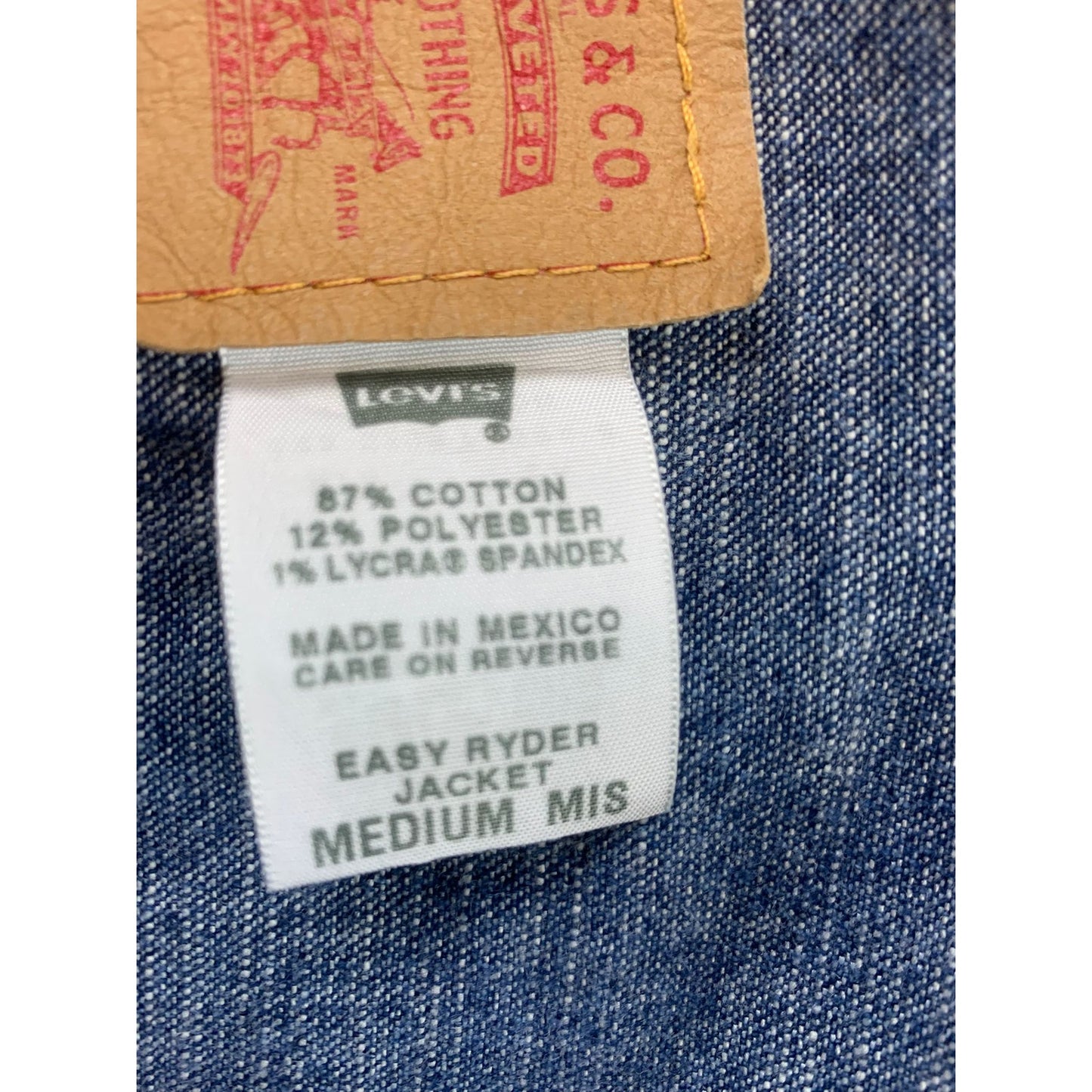 Levi's Easy Ryder Jacket Size M Blue Wash Trucker Denim Vest DIY Cut Off Sleeve