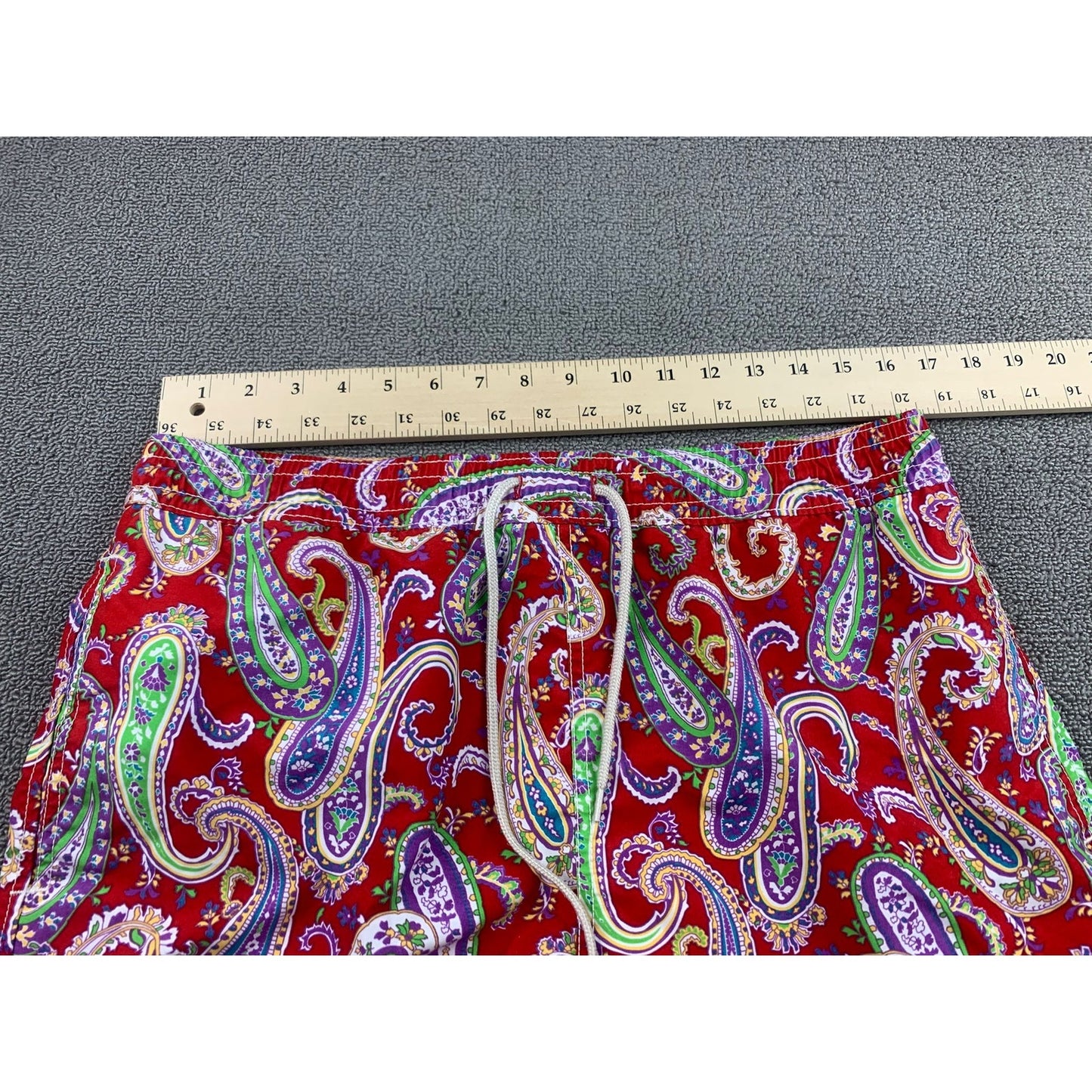 Polo Ralph Lauren Medium Island Board Shorts Paisley Swim Trunks Bathing Suit