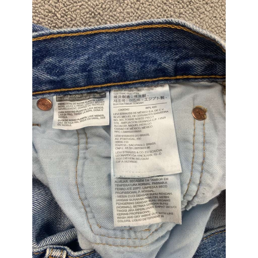 Levis 501 Jeans Men's W34 L32 Blue Classic Straight Leg Button Fly