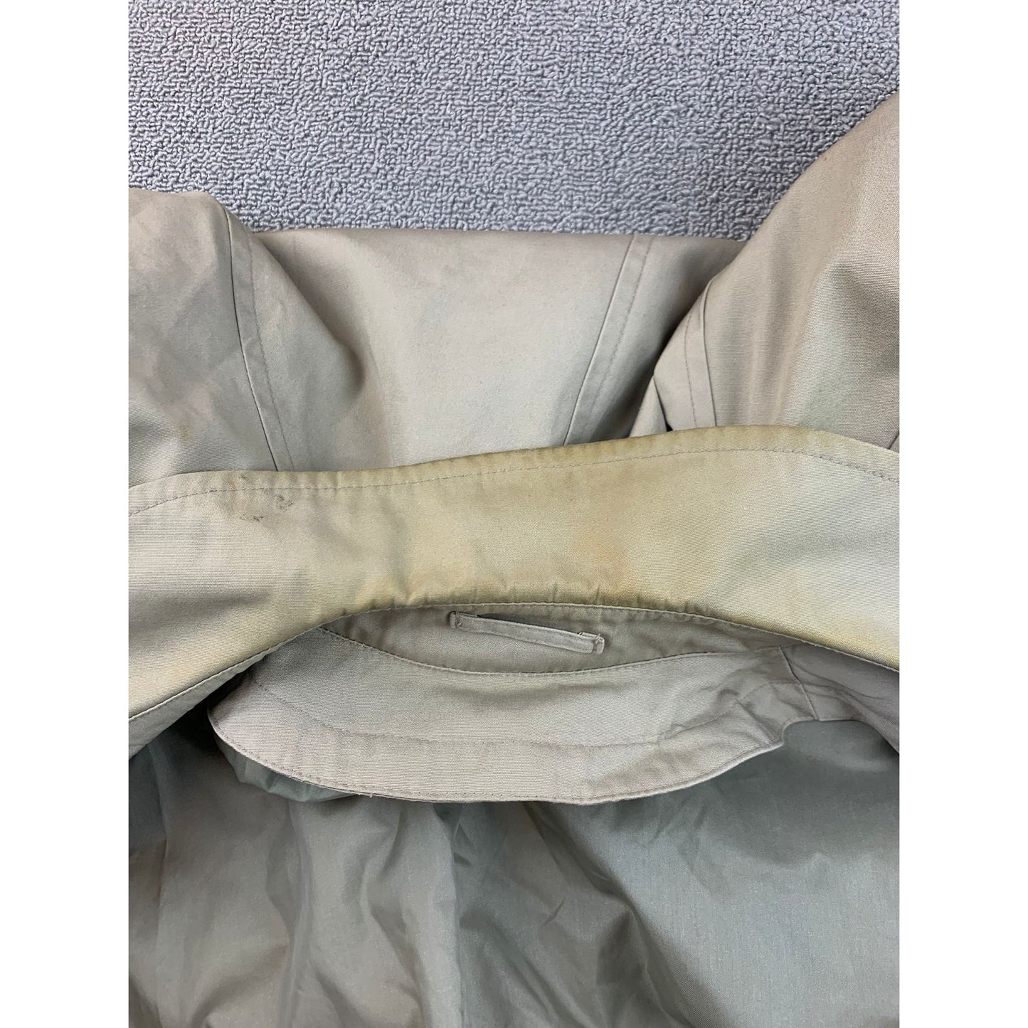 Vintage London Fog Men's Size 36 Regular Beige Full Length Trench Rain Coat