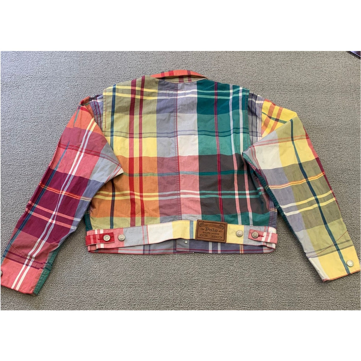 Polo Ralph Lauren Country Women's Medium Patchwork Plaid Cropped Jacket