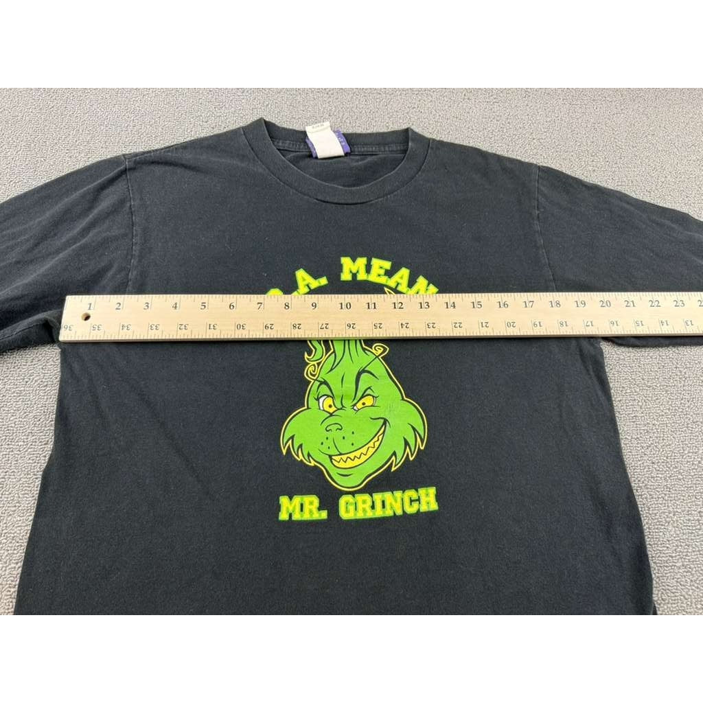 Dr. Seuss Grinch “U R A Mean 1” Long Sleeve T-Shirt Vintage 90s/00s Black Men XL