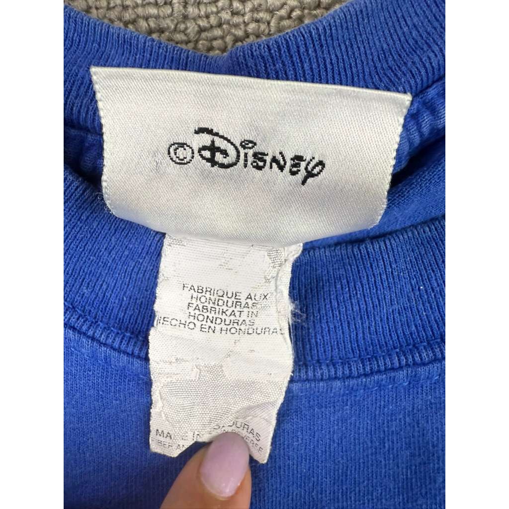 Vintage 90s Walt Disney World Medium Blue Mickey Mouse Embroidered T-Shirt