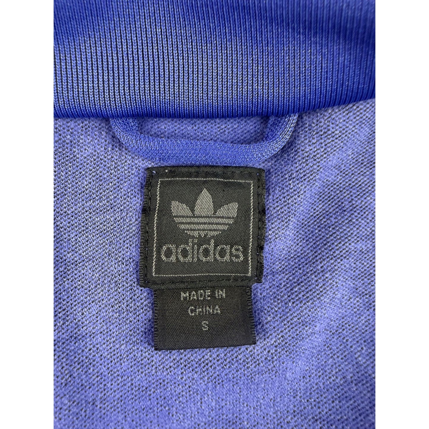 Y2K Adidas Men Small Blue Real Madrid Football Jacket Track Top