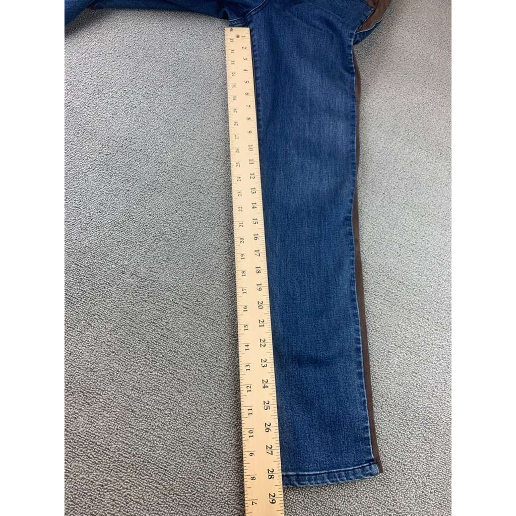 Ecru Los Feliz Women 28 Blue Jeans Brown Soft Velvet Inset