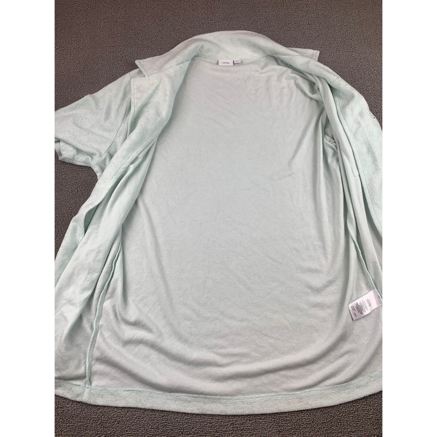 Onia Terry Camp Shirt Men's M Mint Green Short Sleeve Button Front Resort