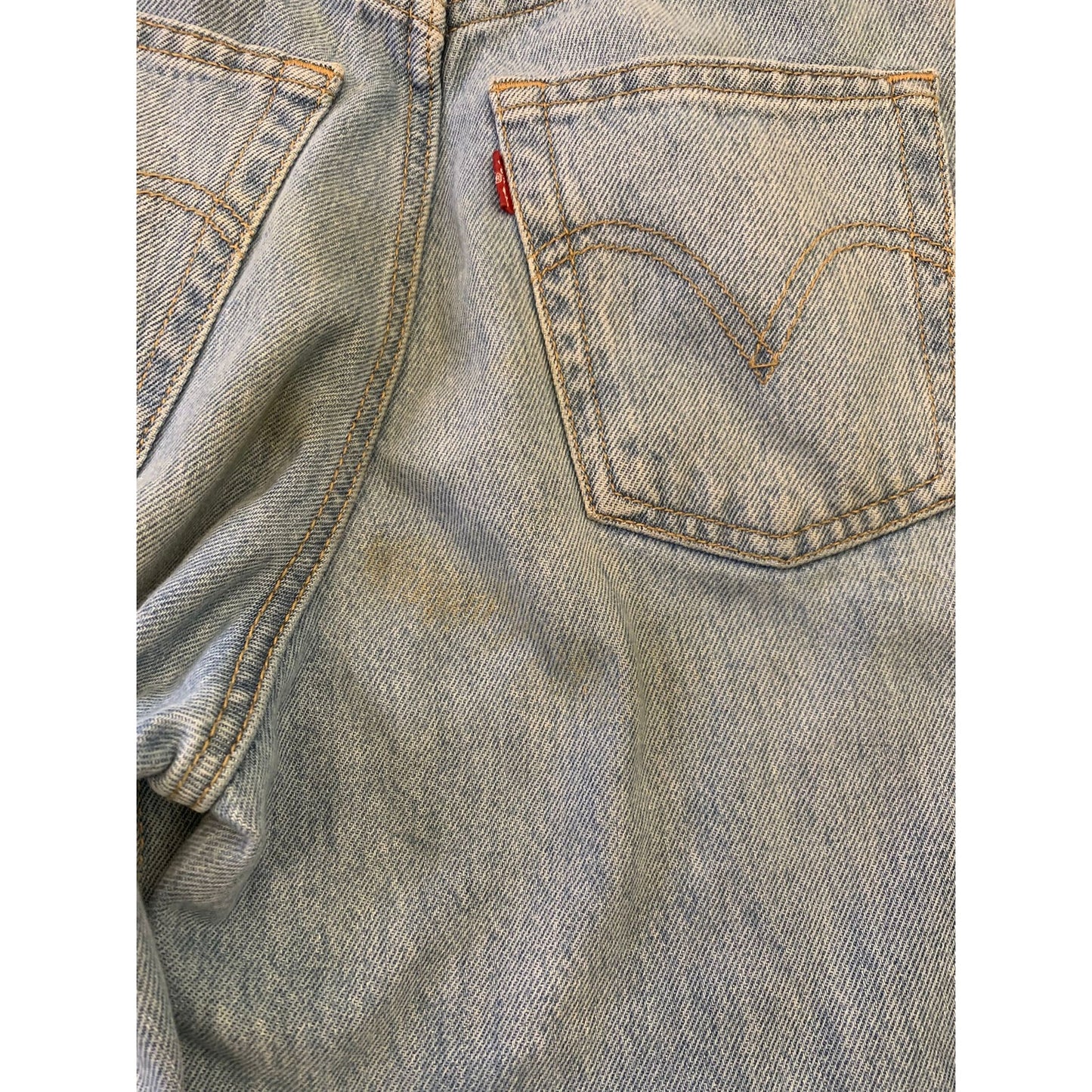 Levi's Premium Women's W23 Blue Wide Leg Jeans Distressed
