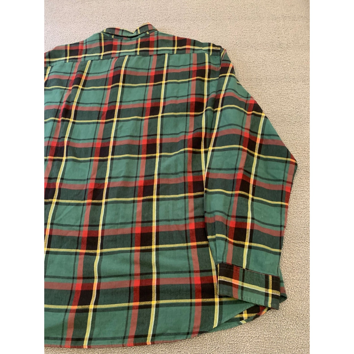 Polo By Ralph Lauren Men's XL Green Plaid Long Sleeve Flannel Shirt