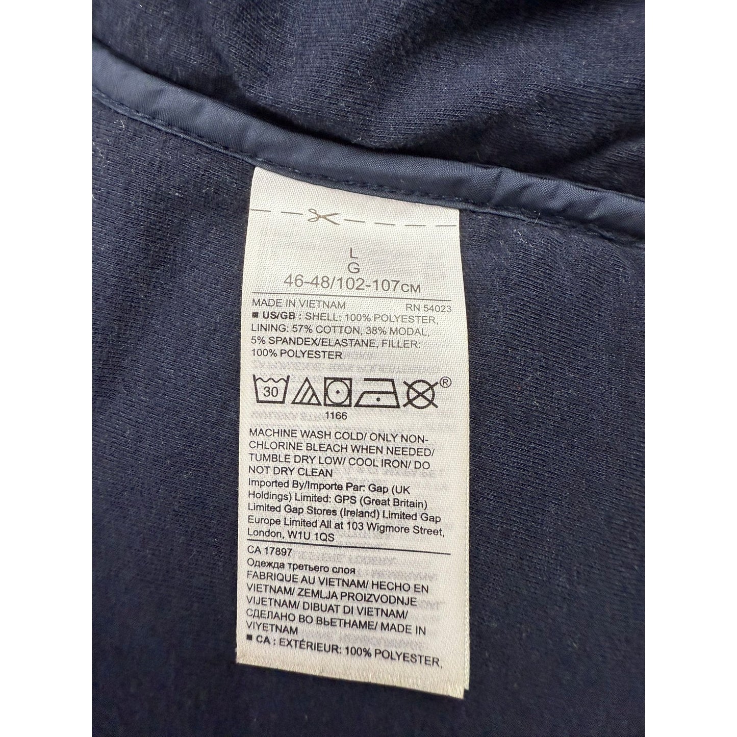 Banana Republic Men Large Navy Blue Insulated Quilted Puffer Vest Jacket