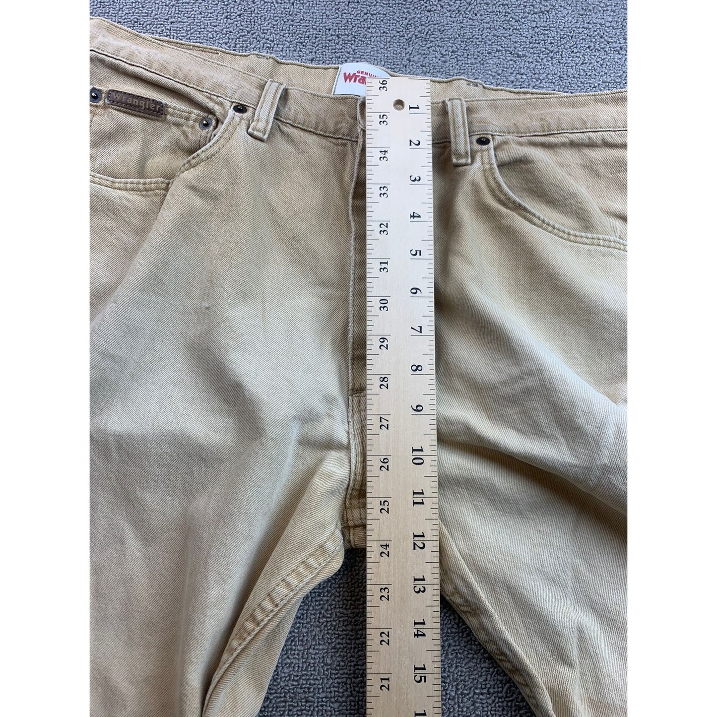 Wrangler Jeans 2000's Era Men's 36x32 Tan Denim Jeans Work Casual