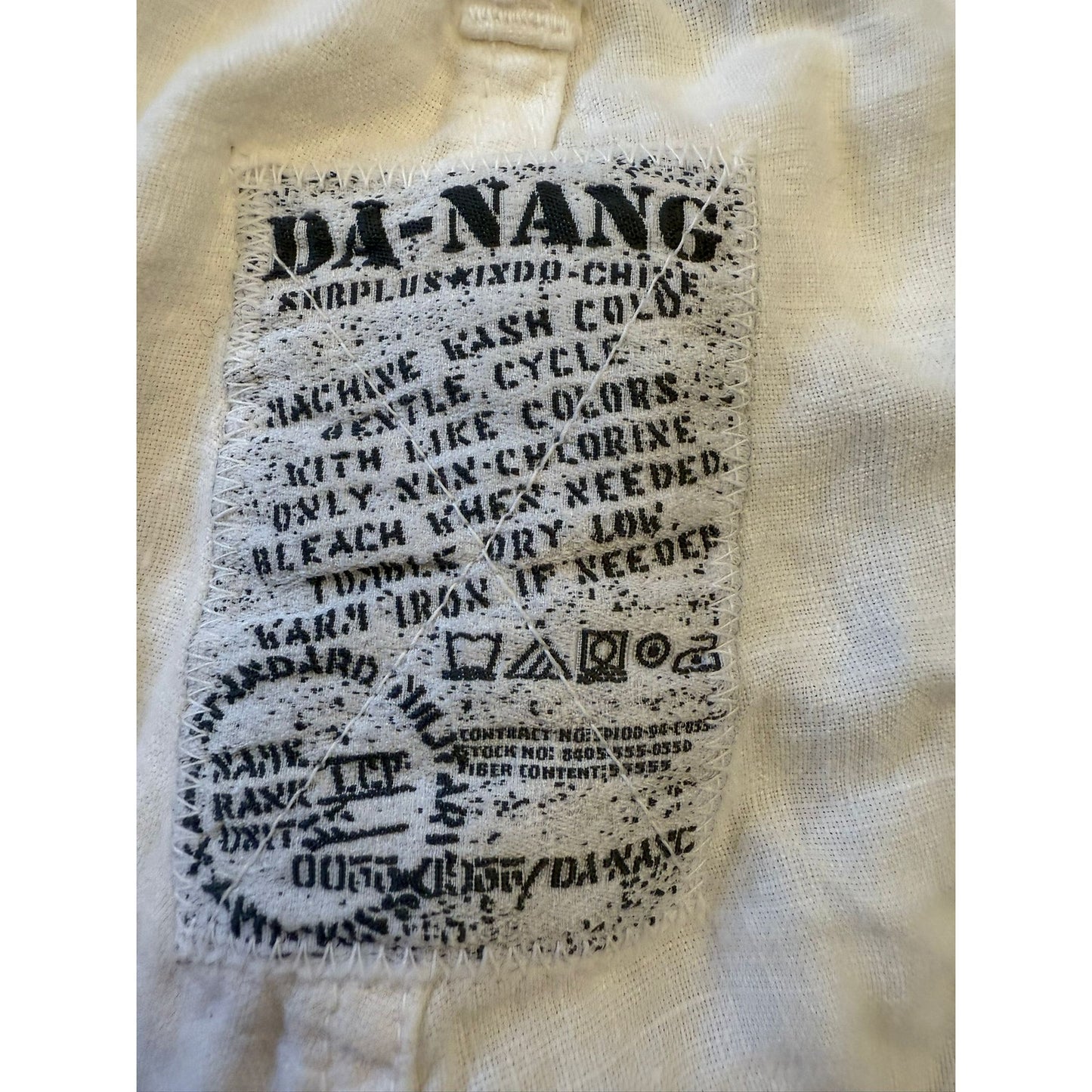 Dā Nang Women Medium White Linen Capris Pants Adjustable Hem