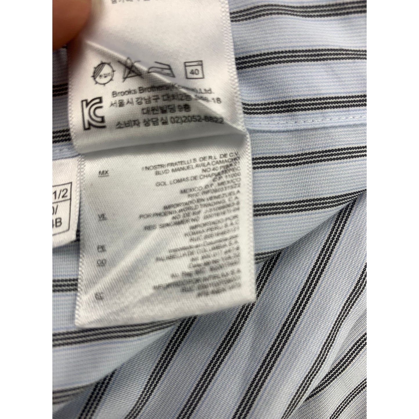 Brooks Brothers 346 Striped Button Up Men's 16 1/2-32 French Cuffs