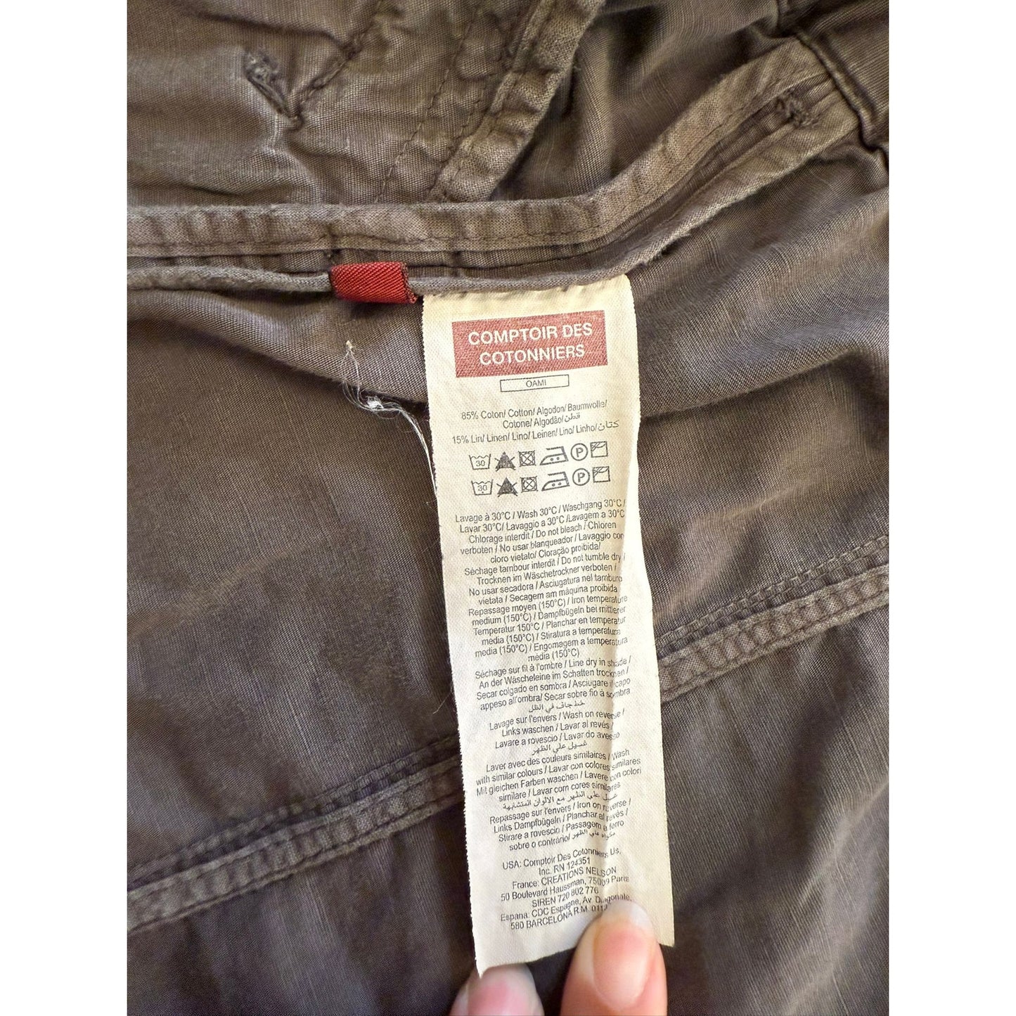 Comptoir des Cotonniers Women's 38 Brown Khaki Utility Field Jacket