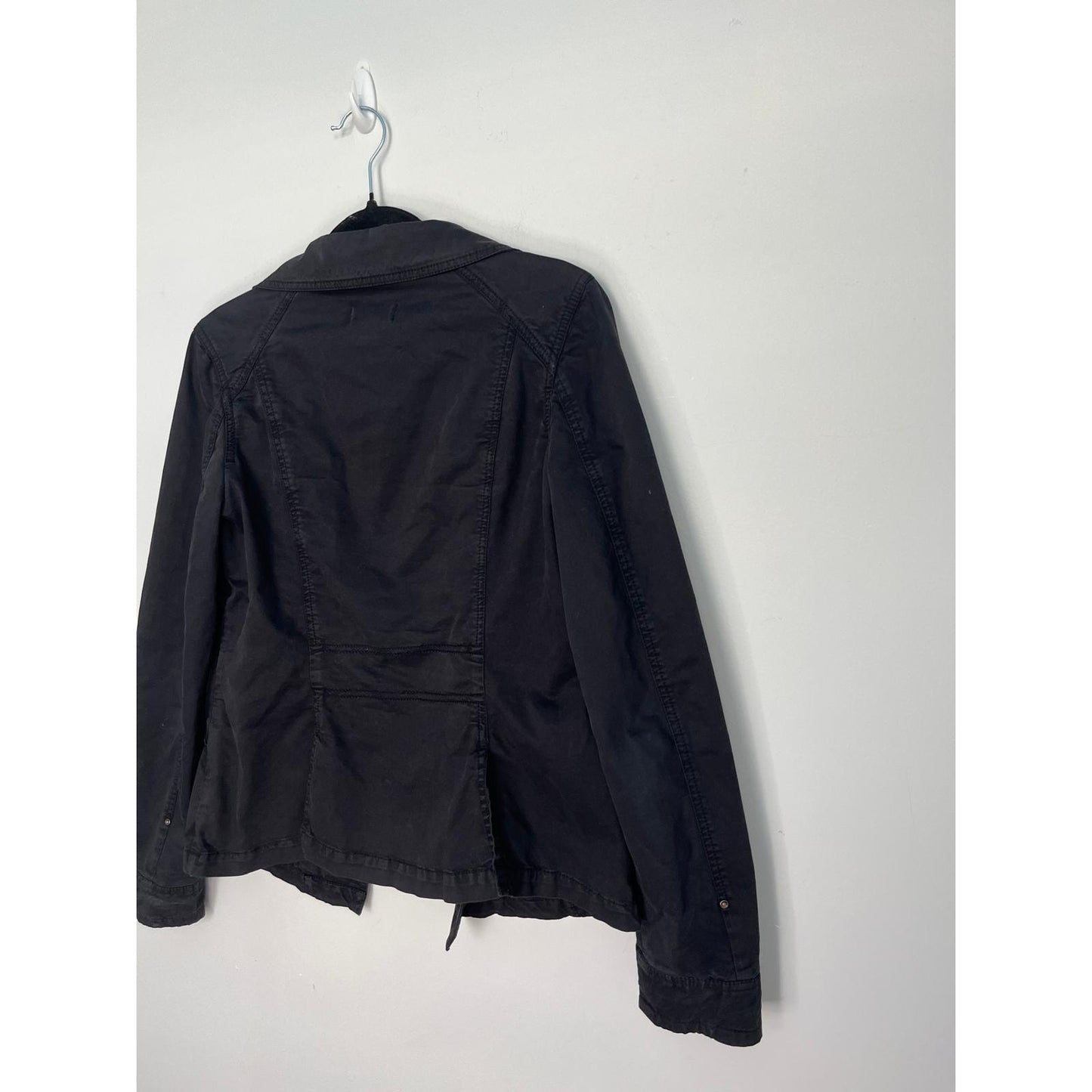 Diesel Utility Jacket Women S Black Casual Zip Front Cargo Style