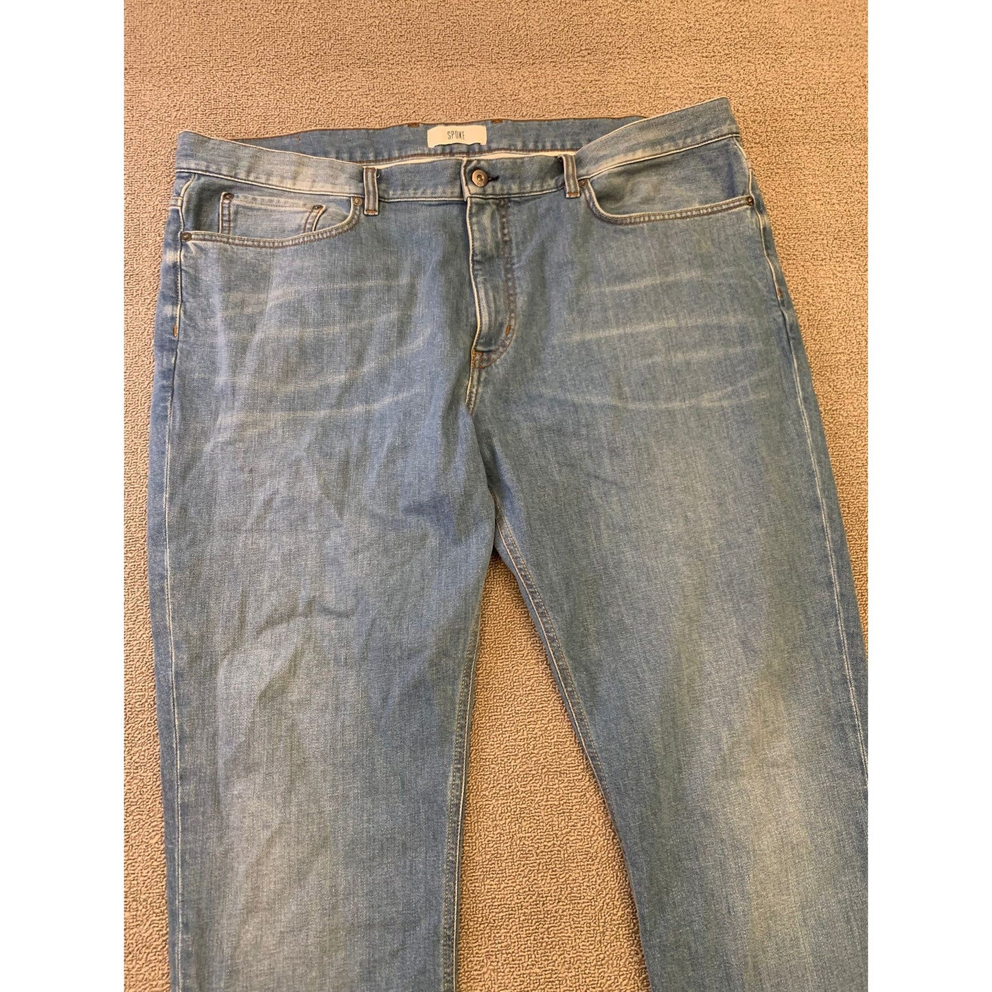 Spoke Mens 42 Jeans Blue Build A Regular Fit Straight
