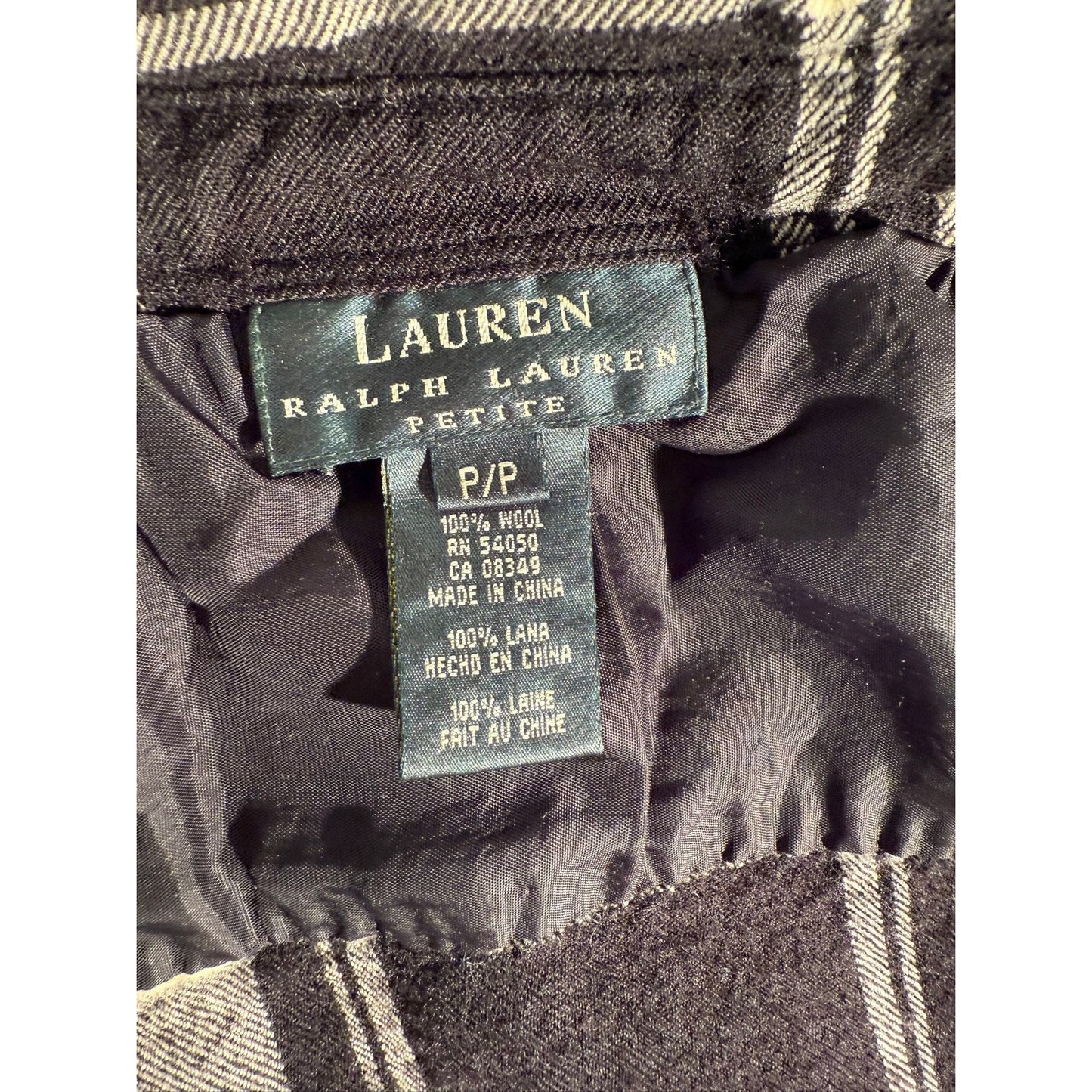 Lauren Ralph Lauren Petite Wool Plaid Jacket Women S black white
