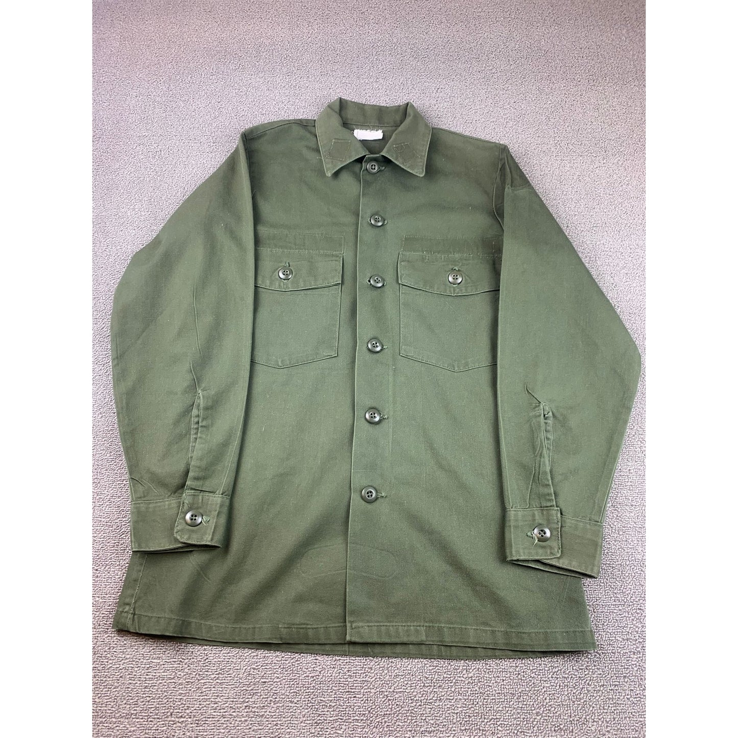Selma Apparel Military Utility Shirt Jacket Men Olive Green OG 507 Vintage