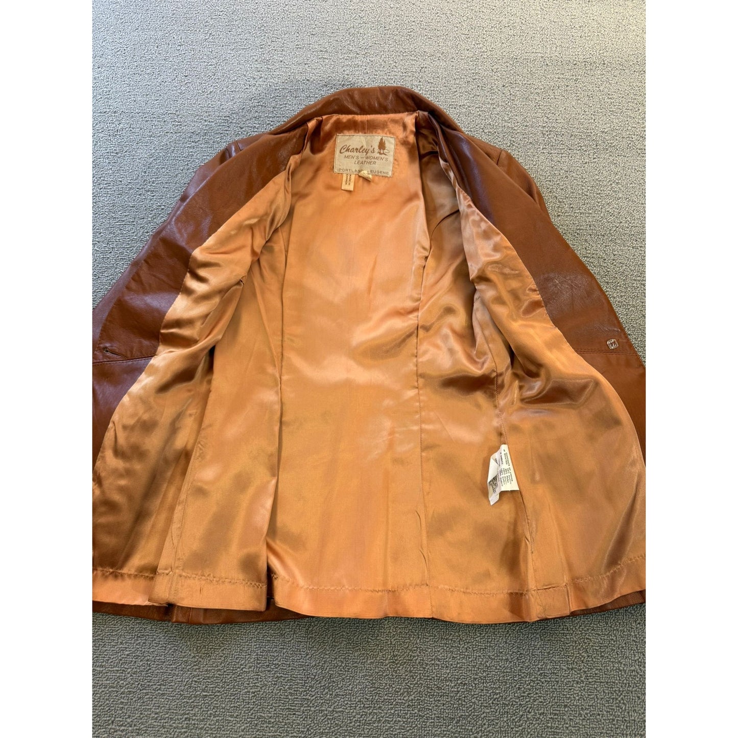 Vintage Charley's Women's Leather Blazer Jacket Made in Canada