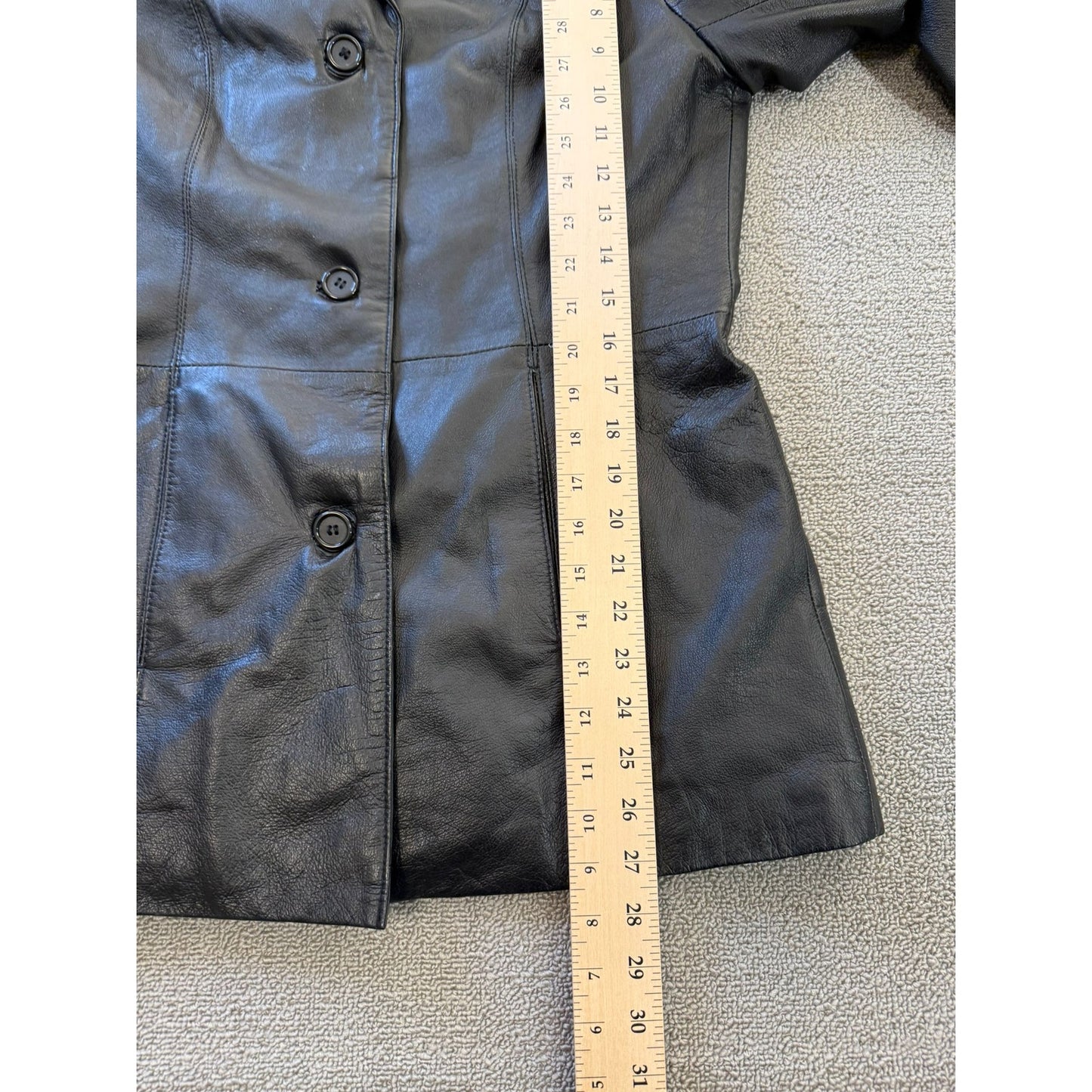 Sonoma Jean Company Small Women's Black Leather Jacket Zipper Closure