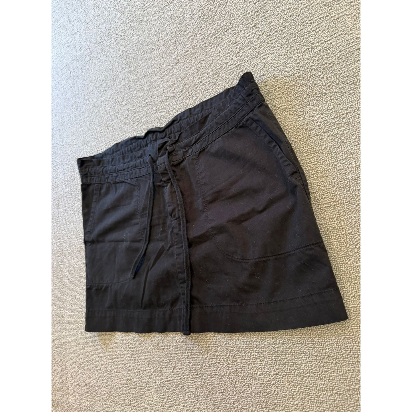 James Perse Womens Size 28 Black Cargo Mini Skirt Drawstring Waist