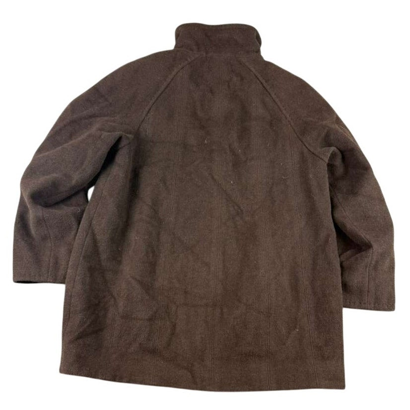 Ellen Tracy Women's Size 12 Chocolate Brown Wool Blend Winter Coat
