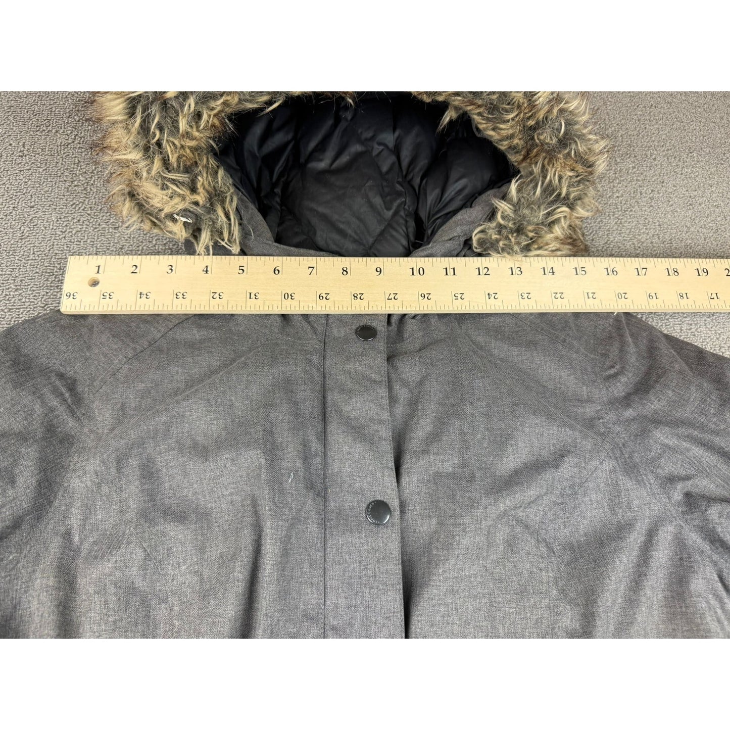 Eddie Bauer Women's Medium Gray Superior Down Stadium Parka