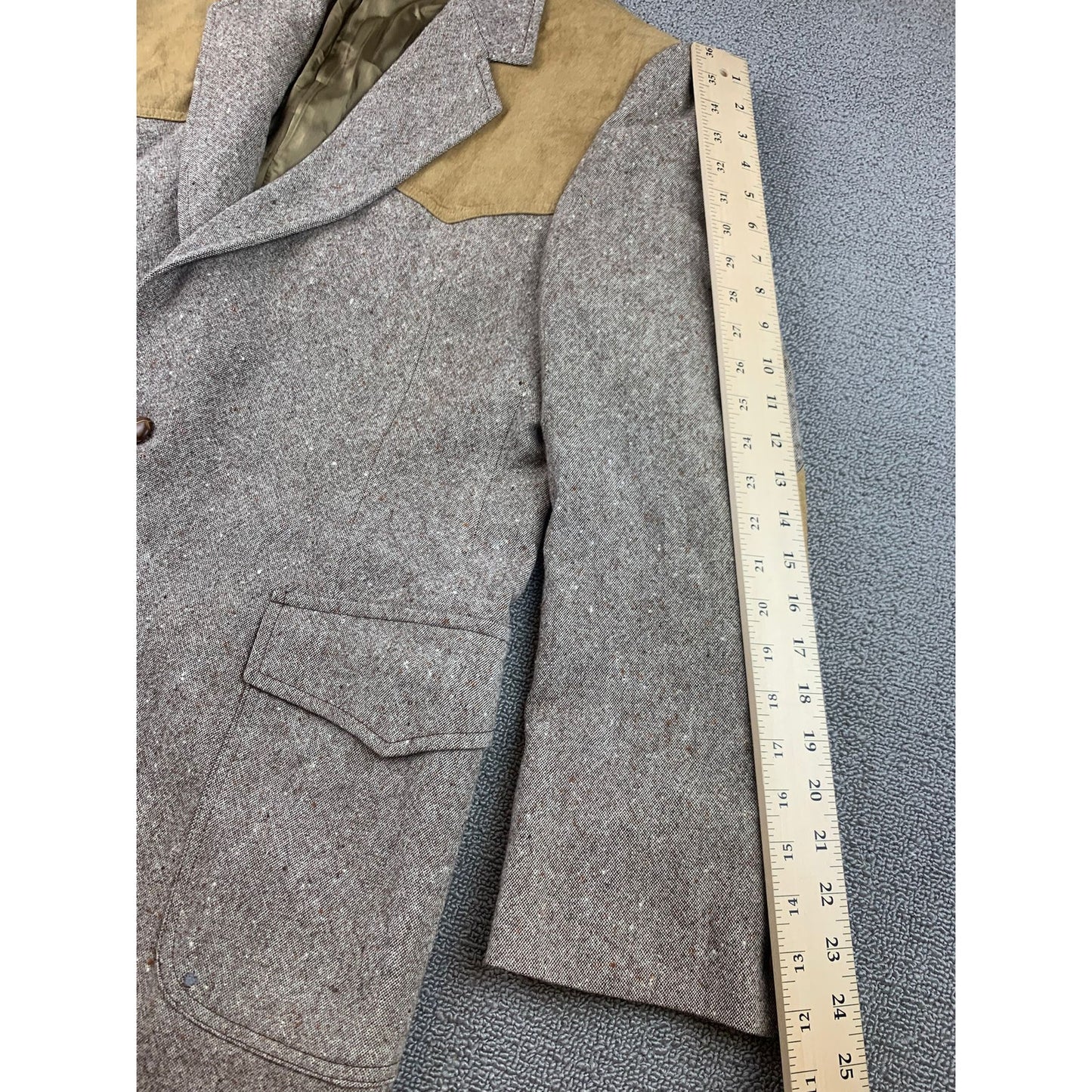 VTG Pendleton Mens High Grade Western Wear Wool Suede Sports Coat Jacket Size 44