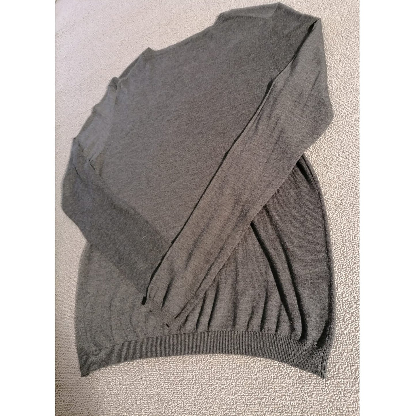 ZARA KNIT Large Female Grey Long Sleeve Rhinestone Embellished Knit Sweater Chic
