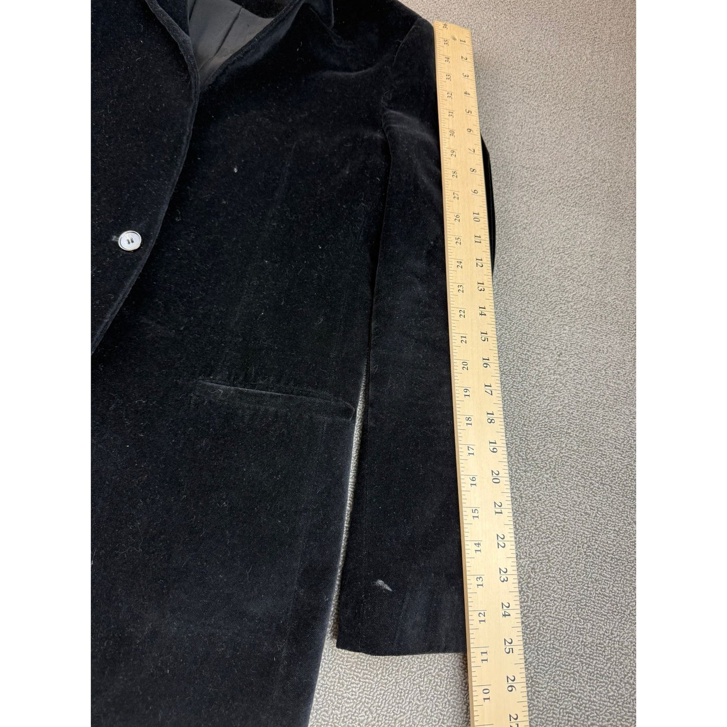 AllSaints Size 8 Black Leni Velvet Coat Button Up Long Cotton